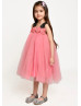 Square Neck Pink Tulle 3D Flowers Sweet Flower Girl Dress Square Neck Pink Tulle 3D Flowers Sweet Flower Girl Dress
